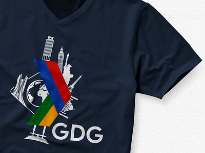 My GDG T-Shirt Design Contest Submission'18 N 1.0 alger algiers community dev gdg printed sharing tshirt