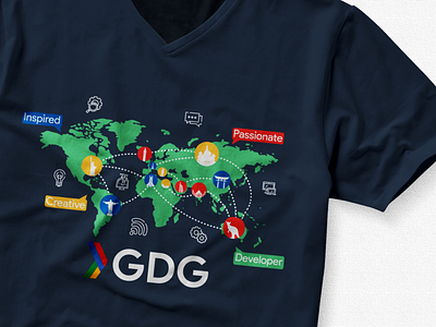 My GDG T-Shirt Design Contest Submission'18 N 2.0 alger algiers community dev gdg inspiration printed sharing tshirt