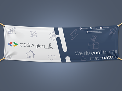 GDG Algiers Banner alger algeria algiers banner branding gdg printed design printed material