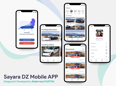 Sayara Dz Mobile App cars mobile app mobile app design mobile design store ui ui ux