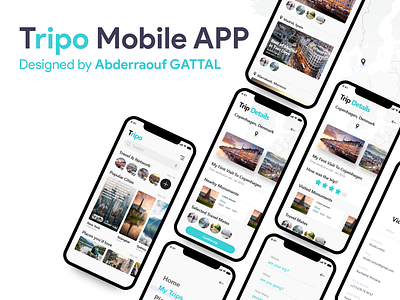 Tripo Mobile App app mobile mobile app mobile app design mobile design tourism travel ui ui ux