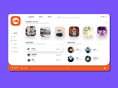 Soundcloud Redesign design icon illustration typography ui ux web website