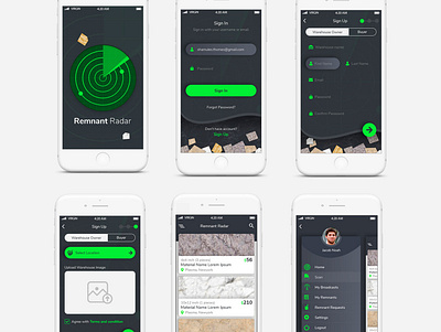 Stone Waste Reusable App Design app design ui ux