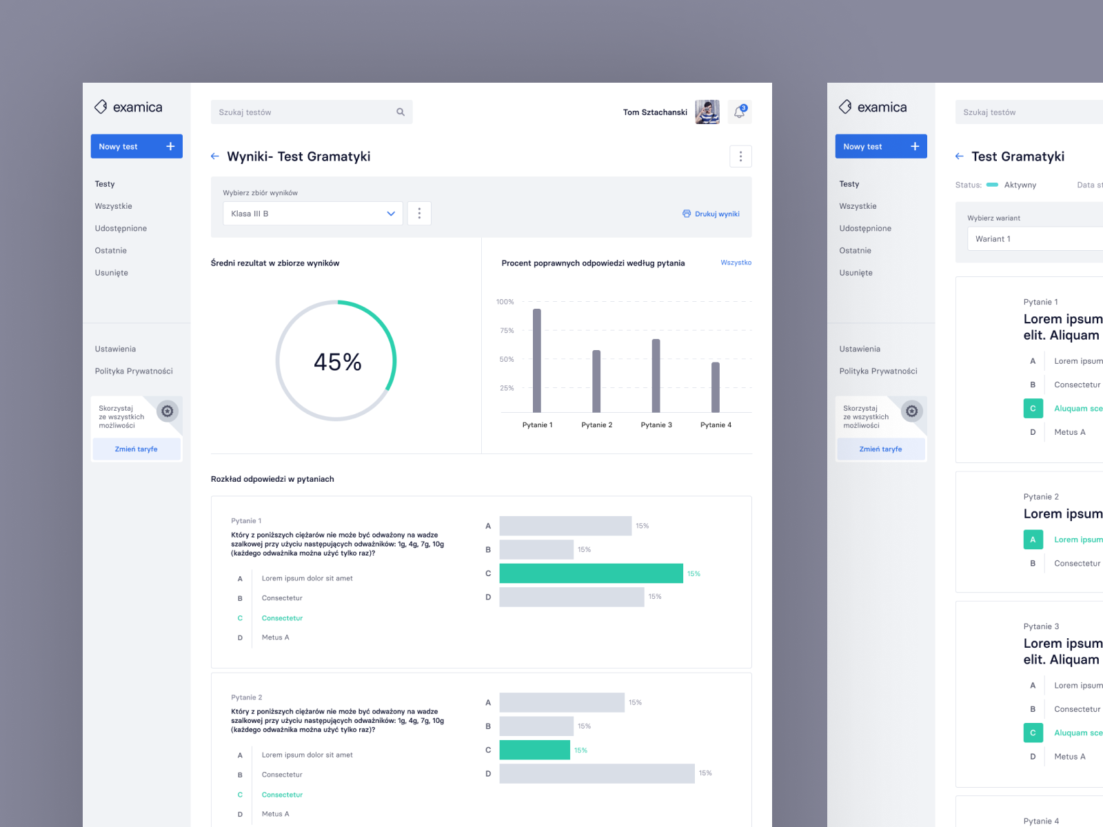 Examica Results by Tomasz Sztachański on Dribbble