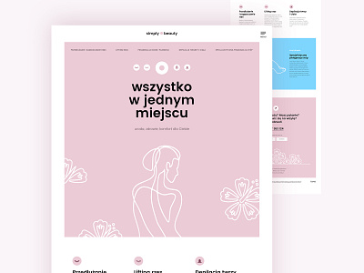 Simply beauty website beauty branding layout minimal pink poland rose simply spa ui website woman