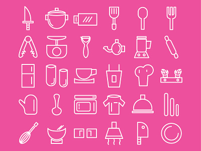 kitchen icon app design icon modre outline ui ux vector