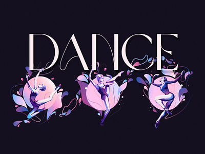 Dance - Series of Illustrations artwork design digital art gradients graphic design illustration vector