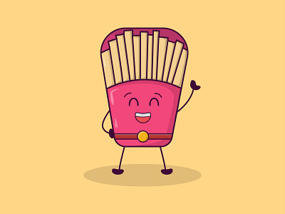 happier french fries🍟 adobe illustrator cartoon character design design flat flat design flat illustration fries graphic design happy icon illustraion illustrator logo ui ux vector vector illustration