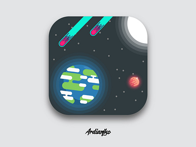 galaxy illustration adobe illustrator design flat icon illustraion logo vector