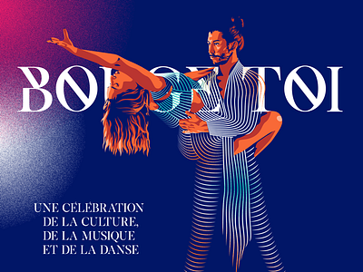 Bouge Toi dance illustration modern dance poster poster design vector