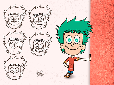 Jaime Green boy cartoon character character creation characterdesign characterdevelopment childrens conceptart digital2d green illustration kids