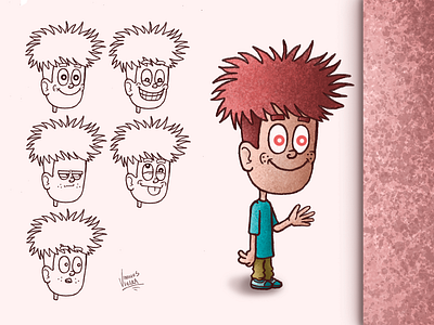 Marco Red 2danimation boy cartoon character creation characterdesign characterdevelopment concept art digital2d illustration red texture