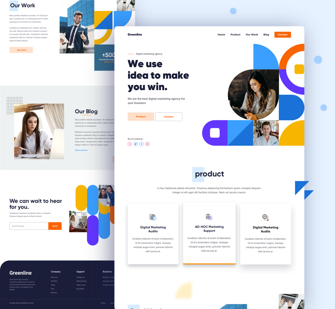 Digital Agency Landing Page By Shibbir Ahmed ™ On Dribbble