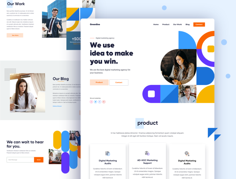 Digital Agency Landing Page by Shibbir Ahmed ™ on Dribbble