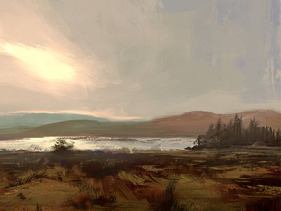 Fields digital fields landscape paintinng speedpainting