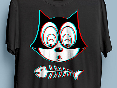 Felix The 3d Cat cartoon felix the cat illustration threadless vector