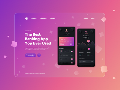 Landing Page Banking App