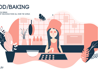 Making food app design illustration ui web website 插图 设计