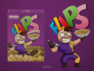 Flips - Ultimate Muscle anime cereal design designer flips graphic design illustration marca packaging venezuela