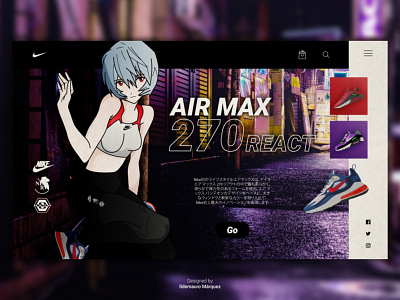 NIKE - Air Max / Neon Genesis Evangelion 2090 270 90 anime branding design designer evangelion identity illustration nge nike nike air nike air max nike shoes ui web