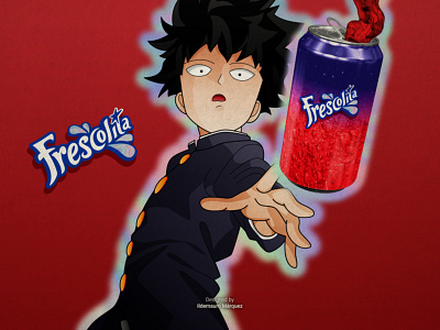 Frescolita - Mob Psycho 100 100 anime brand branding design designer frescolita identity illustration mob mob psycho 100 packaging soda venezuela