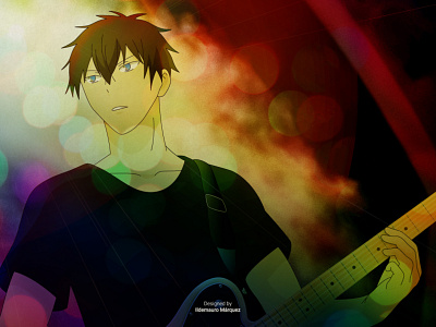 Pride Month - Given (Uenoyama) anime band design designer fender given guitar identity illustration manga month music pride telecaster uenoyama vector