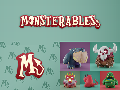 Monsterables Logo art toy arttoy brand design designer graphic design identity logo nft