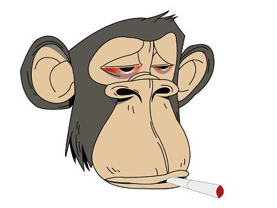Dope Ape adobe illustrator graphic design illistration nft vector tracing