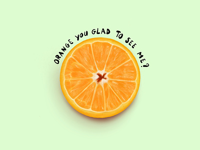 Orange you glad to see me? illustration procreate realistic drawing