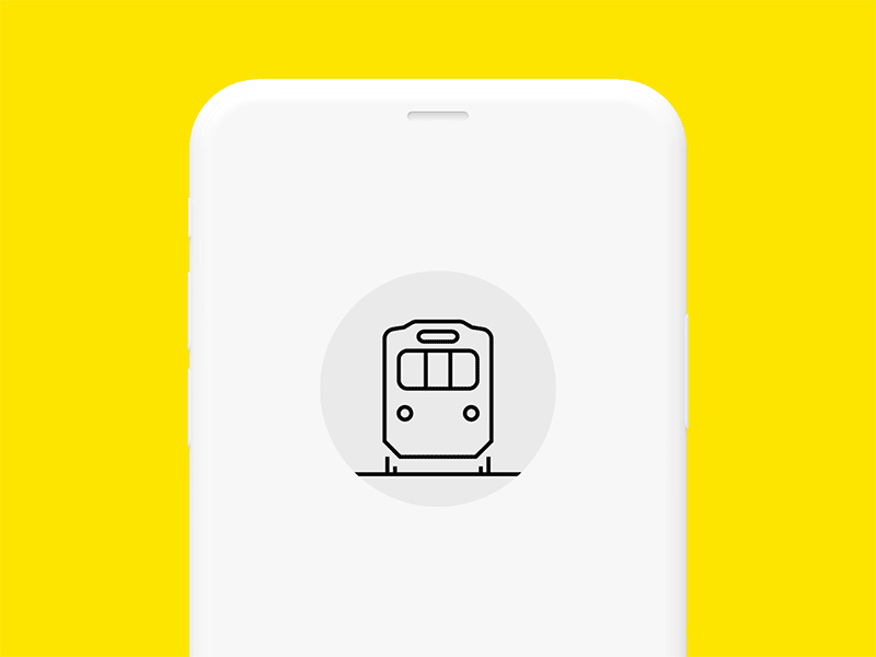 Bouncy Transports ubahn trains preloader morphing minimal metro loading loader gif clean app