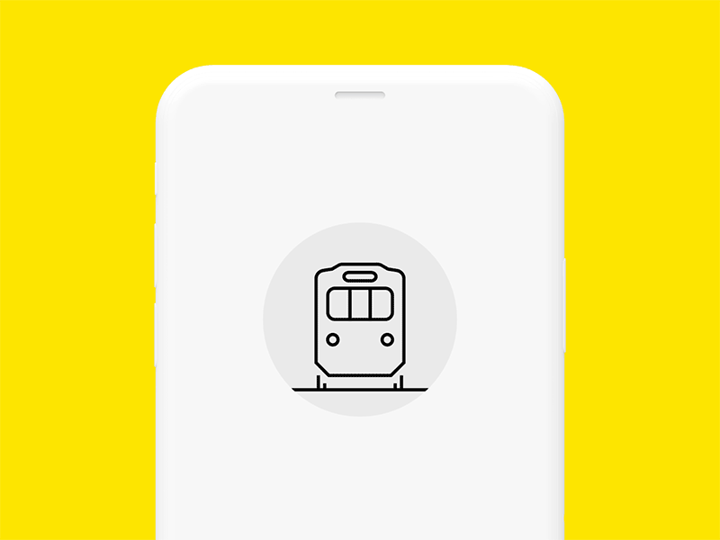 Bouncy Transports app clean gif loader loading metro minimal morphing preloader trains ubahn