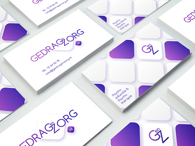 Logo design brand identity branding business card design logo purple soft typography