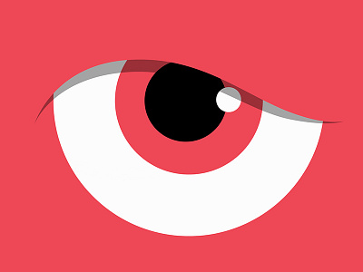 Red Eye angry cartoon eyes illustration rage red vector