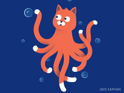Octopussy 2d cat character design illustration octopus pussy