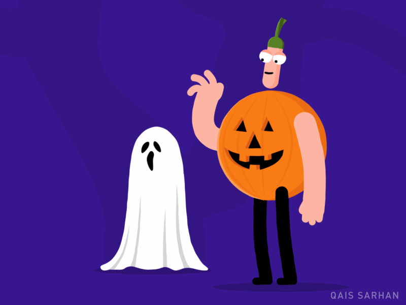 Happy Halloween! 2d animation blood character ghost gif halloween pumpkin