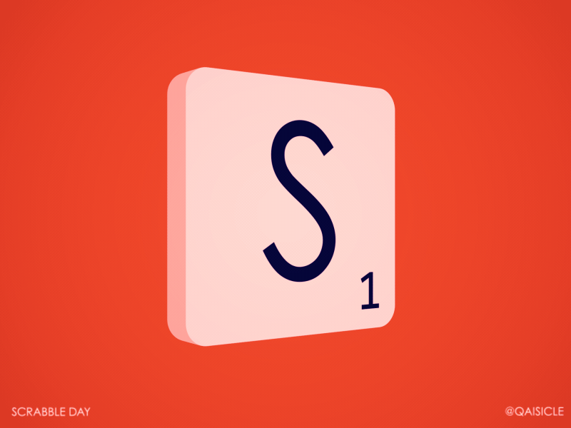 Scrabble Day 2d 3d animation board game gif loop scrabble