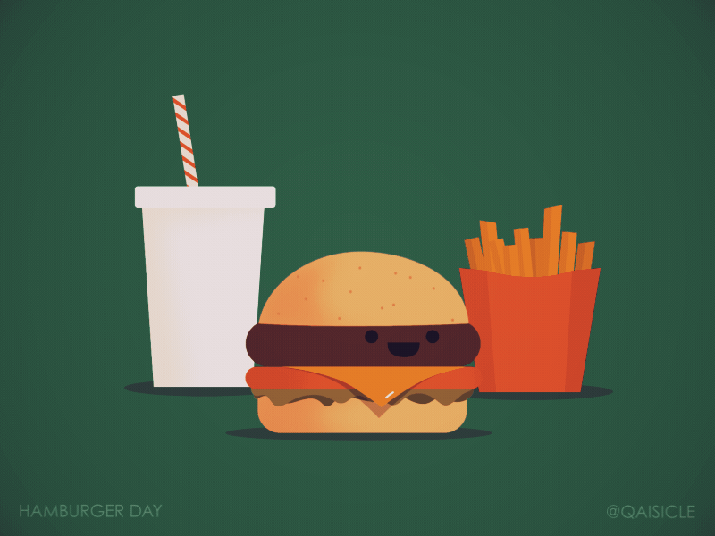 animated burger and fries