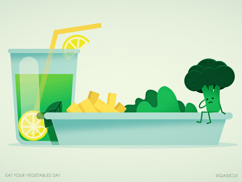 Eat Your Vegetables Day by Qais Sarhan on Dribbble