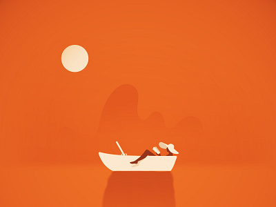 Day 2 - Tranquil character design illustration minimal