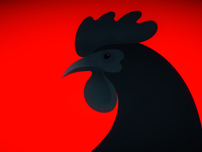 Day 5 - Chicken animal bird black character chicken illustration
