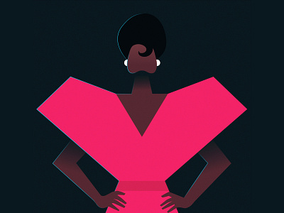 Day 8 - Star 2d character diva dress illustration pink singer star