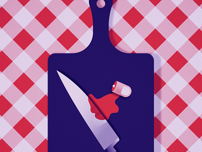 Day 24 - Chop 2d chop design finger illustration knife