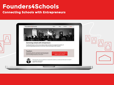 Founders4schools project page banner case study ux