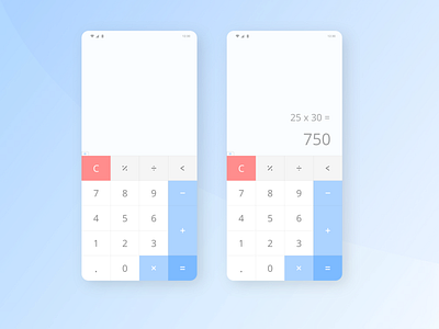 Mobile Calculator Design : DailyUi 004