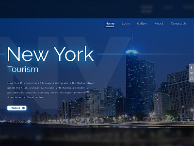 New York Landing Page ui ux web