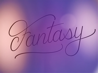 "Fantasy" Hand Lettering custom lettering fantasy hand lettering handlettering illustrator script script lettering
