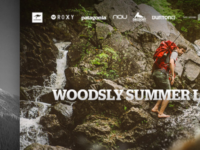 Woodsly Interactive Lookbook onepage outdoors parallax photography web