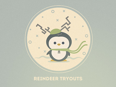 Reindeer Tryouts confused penguin reindeer