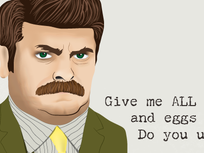 Ron Swanson Bacon bacon ron swanson