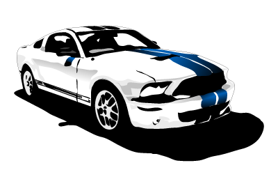 Mustang car illustrator vector